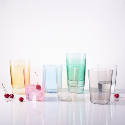 Verres Tumbler bleus 515 ml set de 6 – 21st Century Glas Lunasol META Glass