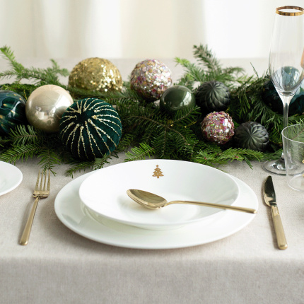 Assiette creuse 22 cm - Premium Platinum Line Merry Christmas