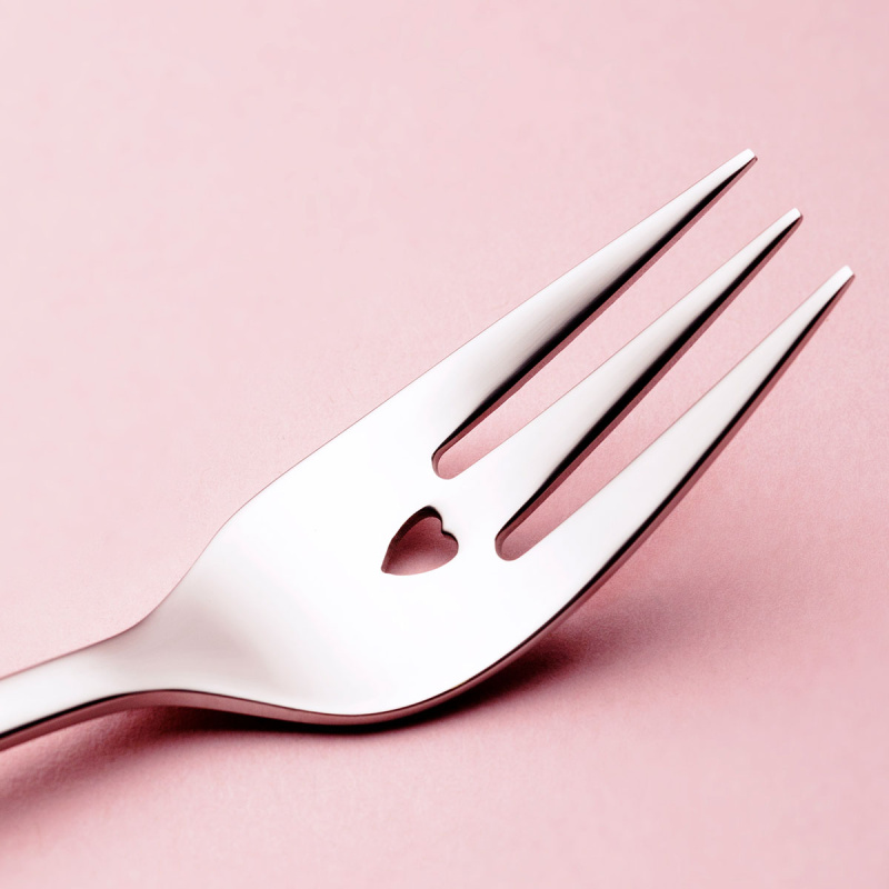 Fourchettes à gâteau avec cœur 6 pièces | Love Cutlery