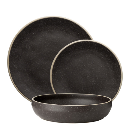 Set d'assiettes en céramique 18 pièces - Gaya Elements Terra North