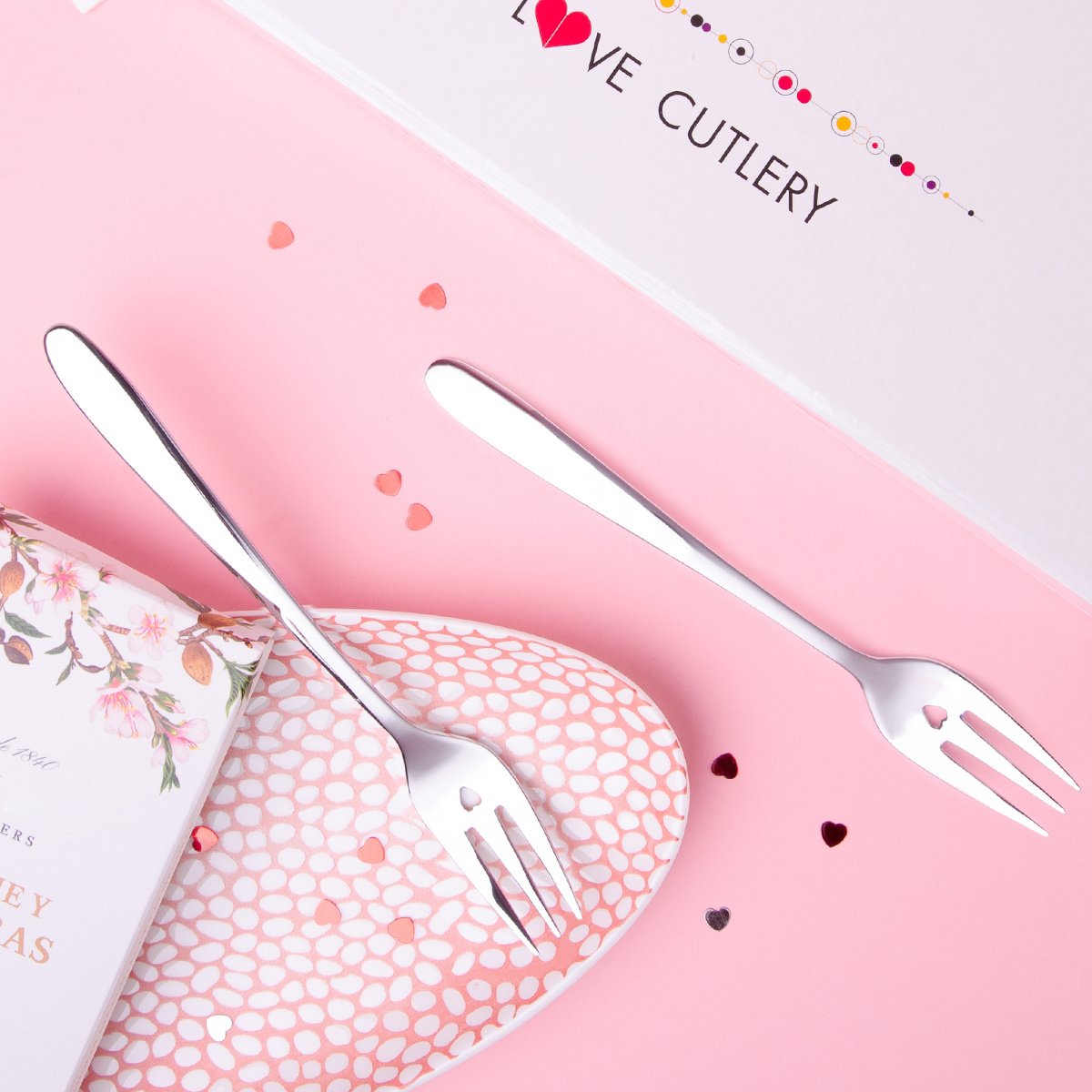 Fourchettes à gâteau avec cœur 6 pièces | Love Cutlery