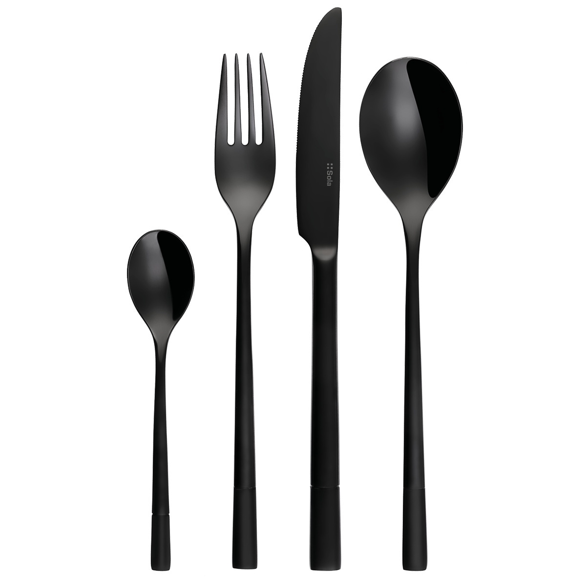 Set de couverts 24 pcs – Deluxe PVD noir entièrement
