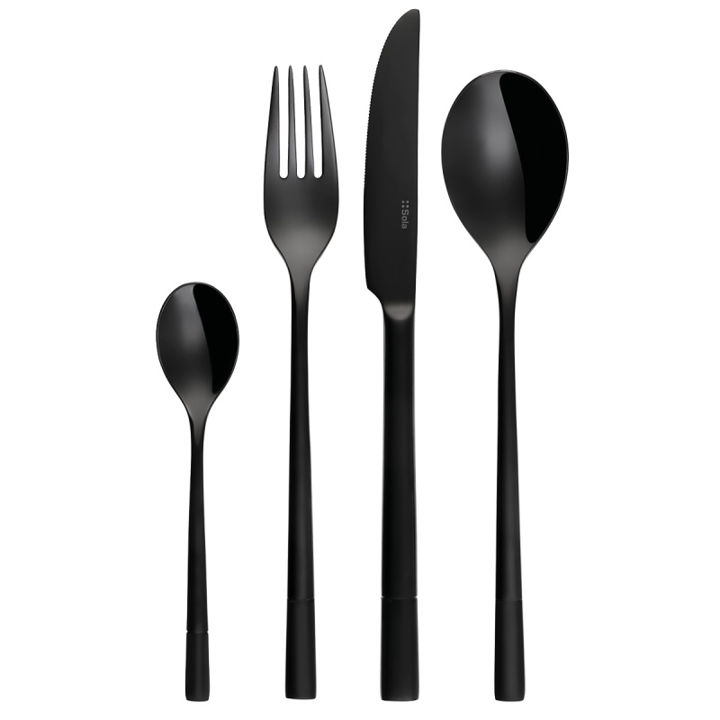 Set de couverts 24 pcs – Deluxe PVD noir entièrement