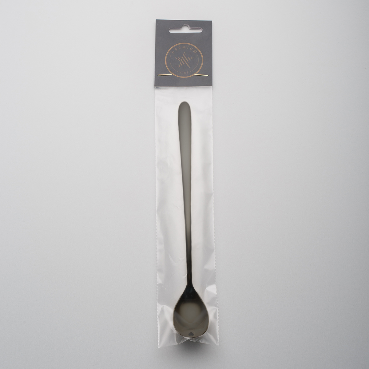 Cuillère à latte avec cœur PVD grise - Love Cutlery