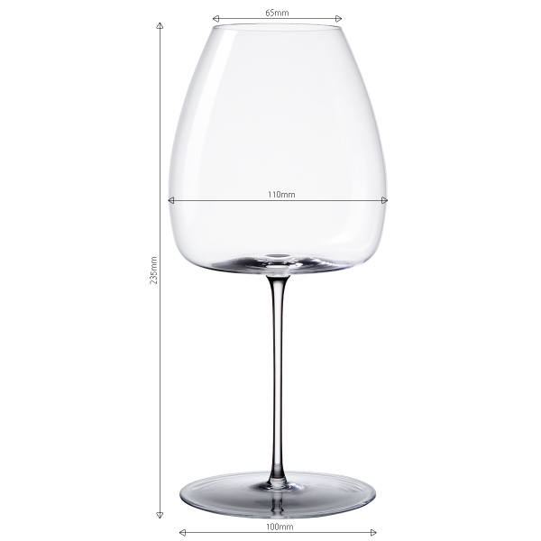 Verres à vin rouge 765 ml lot de 2 – Green Wave Platinum Line Lunasol II
