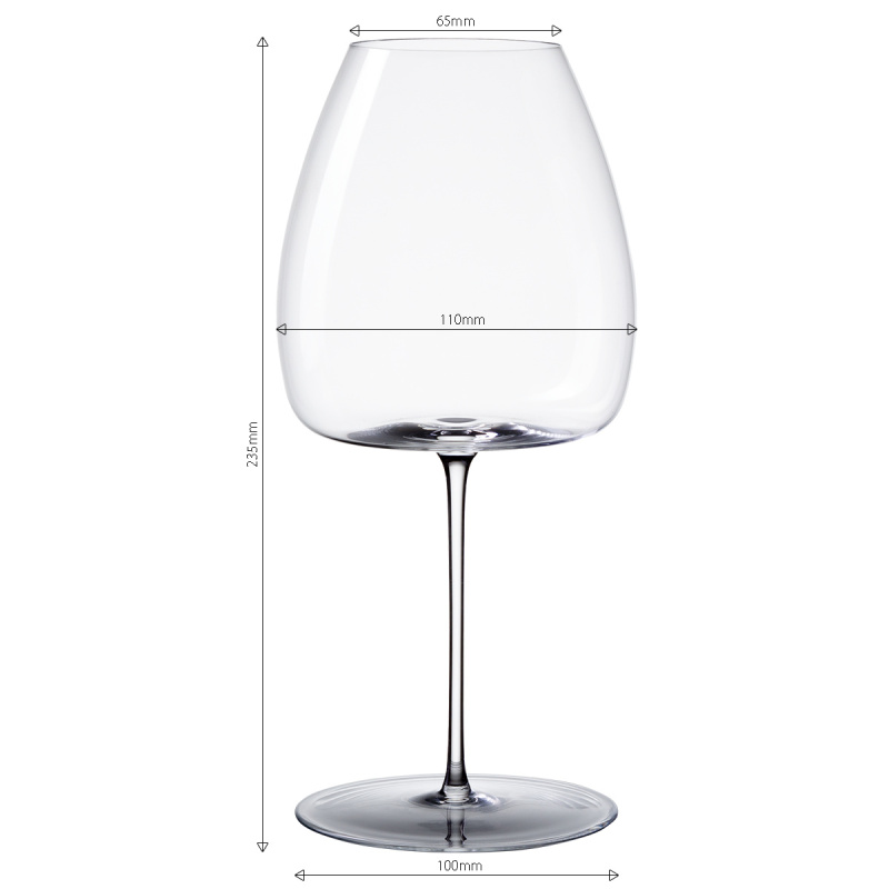 Verres à vin rouge 765 ml lot de 2 – Green Wave Platinum Line Lunasol II