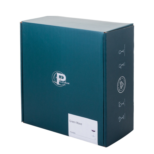 Verres à vin rouge 530 ml lot de 2 – Green Wave Platinum Line Lunasol II