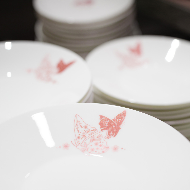 Assiette creuse Butterfly 22 cm | Premium Platinum Easter