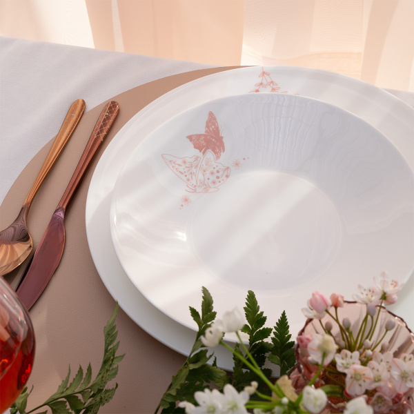 Assiette creuse Butterfly 22 cm | Premium Platinum Easter