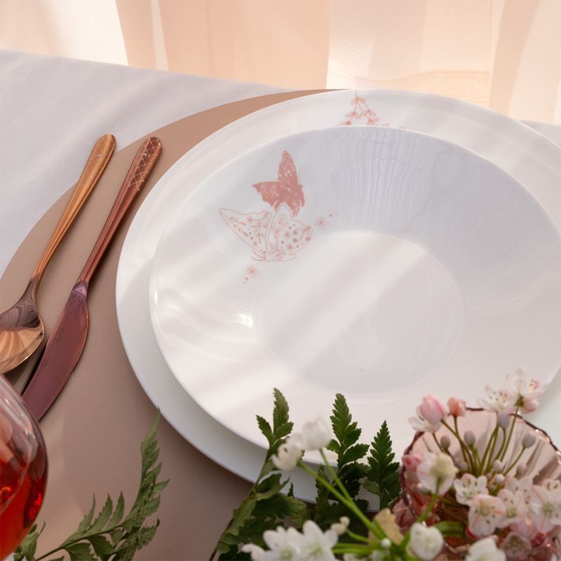 Assiette creuse Butterfly 22 cm | Premium Platinum Easter