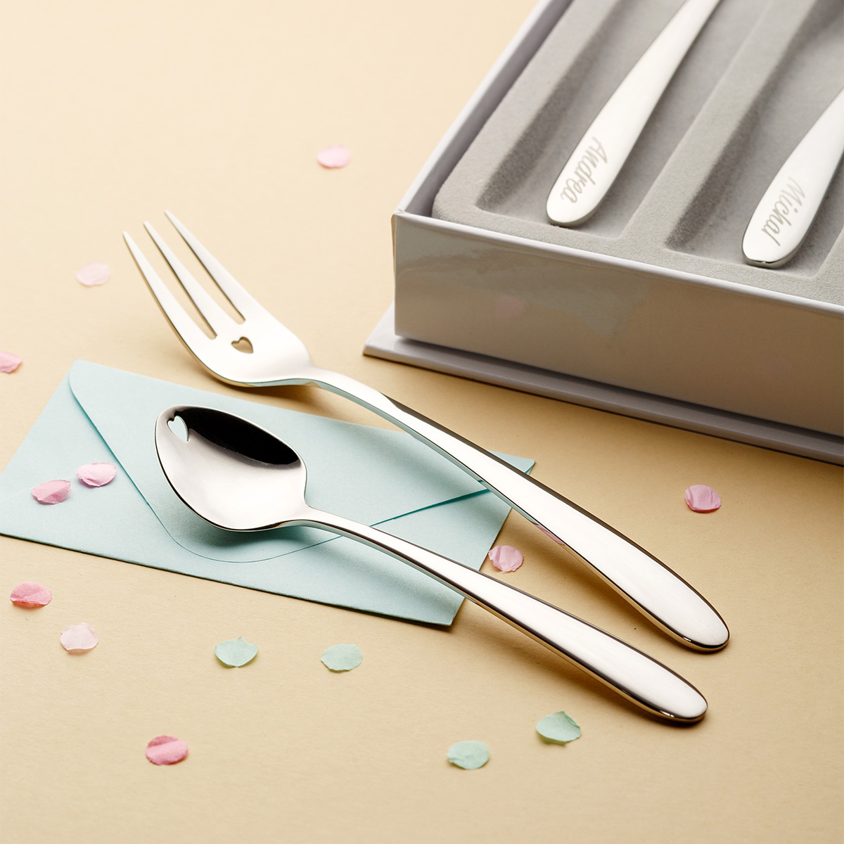 Cuillères à glace avec cœur set 6 pièces - Love Cutlery