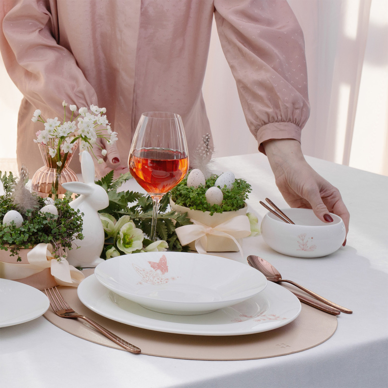 Assiette creuse Butterfly 22 cm | Premium Platinum Easter