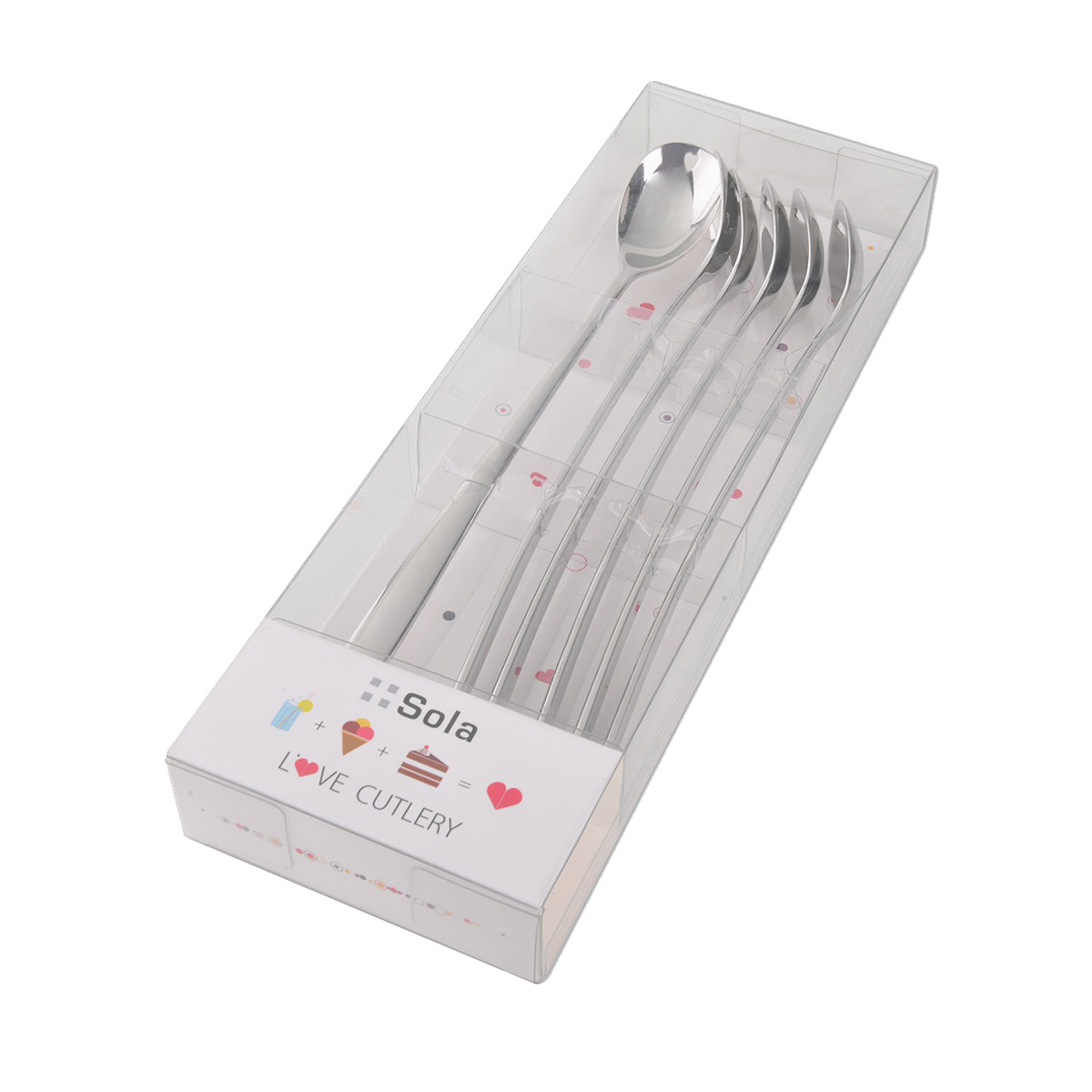 Cuillères à latte avec cœur set 6 pièces - S-Line