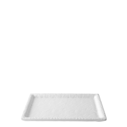Plateau blanc grand 24,4×17,5 cm | Elements Flow