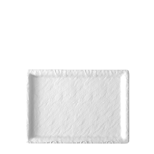Plateau blanc grand 24,4×17,5 cm | Elements Flow