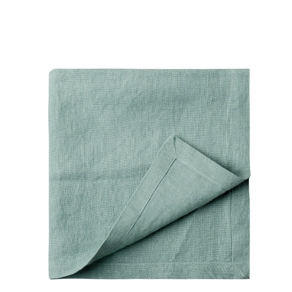 Serviettes en lin vert marin 50 x 50 cm 2 pcs - Gaya Ambiente
