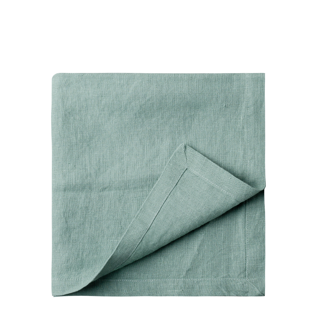 Serviettes en lin vert marin 50 x 50 cm 2 pcs - Gaya Ambiente