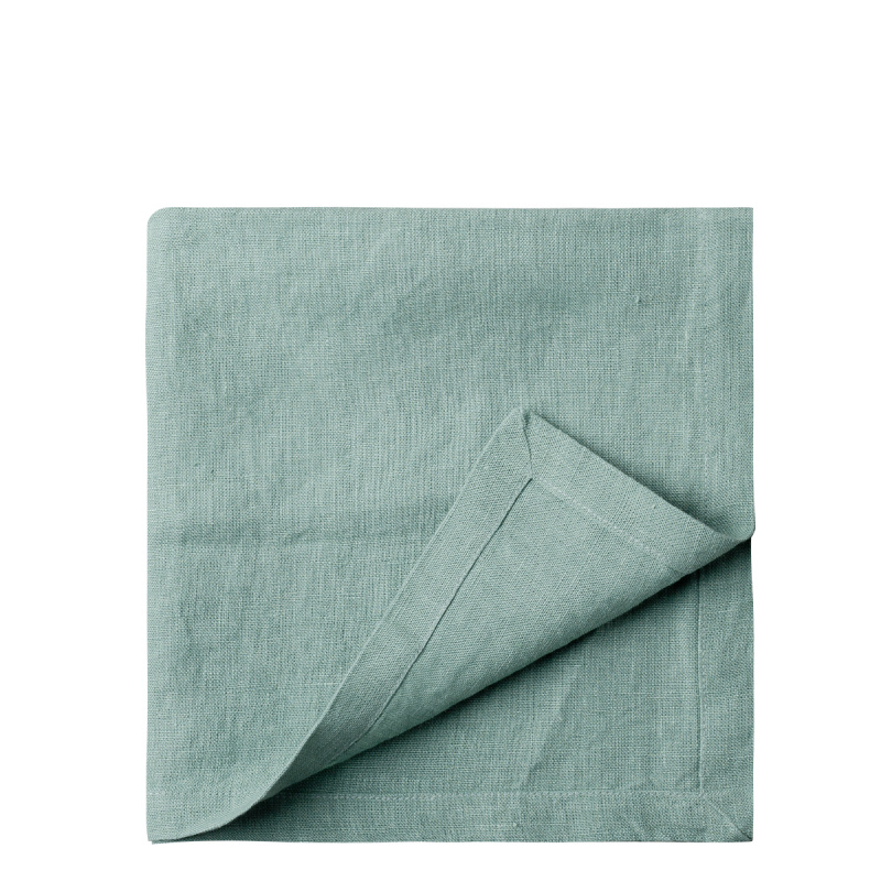 Serviettes en lin vert marin 50 x 50 cm 2 pcs - Gaya Ambiente