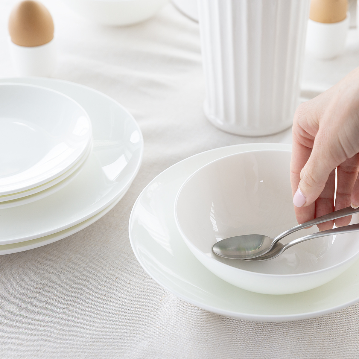 Service en porcelaine 16 pièces | Premium Platinum Line