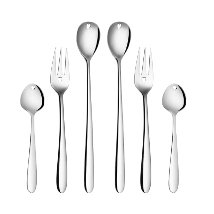 Ménagère 6 pièces avec cœur - S-Line