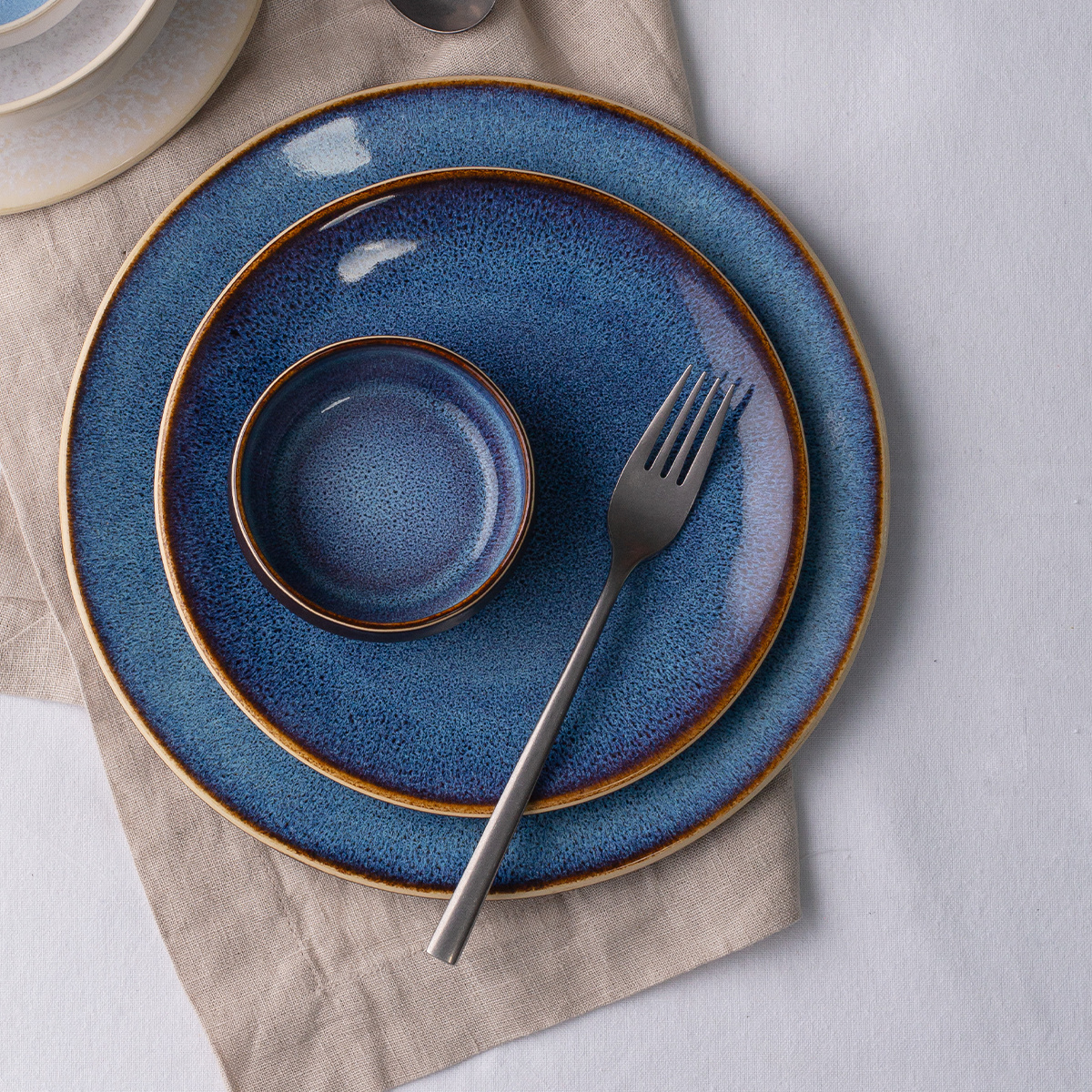 Set d'assiettes en céramique 18 pièces – Gaya Elements Night Terra