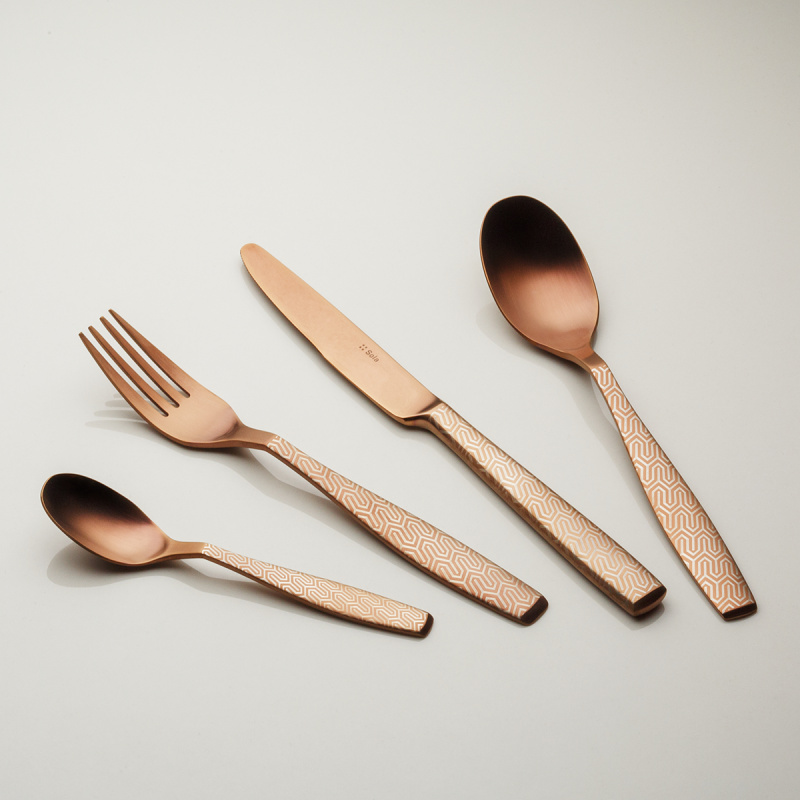 Set de couverts 24 pcs – Gaya PVD cuivre mat
