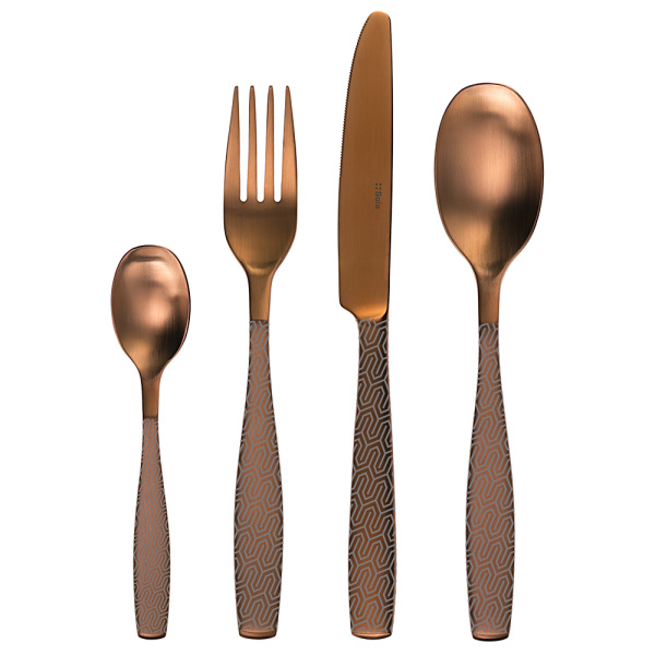 Set de couverts 24 pcs – Gaya PVD cuivre mat