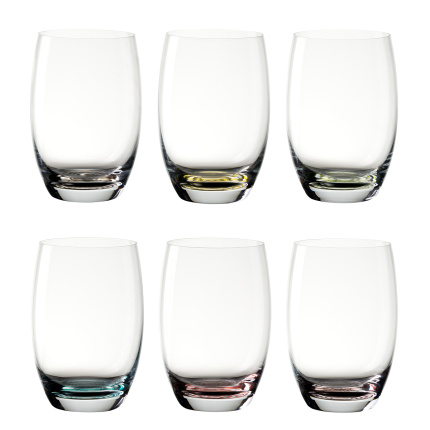 Verres Tumbler 460 ml fond coloré 6 pcs | Optima