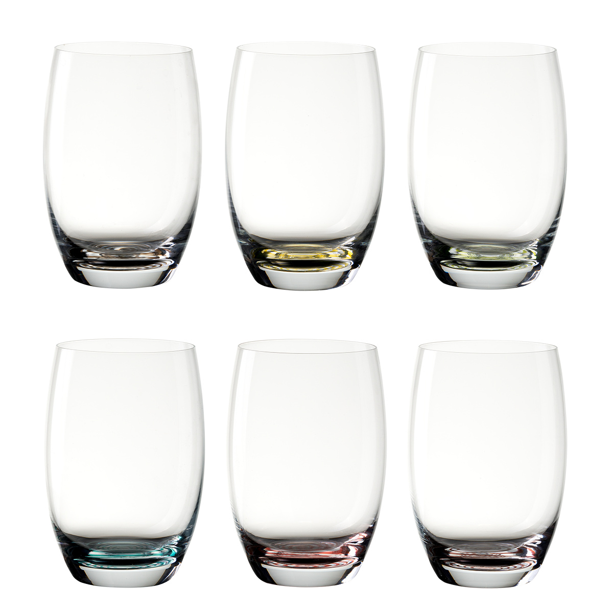 Verres Tumbler 460 ml fond coloré 6 pcs | Optima