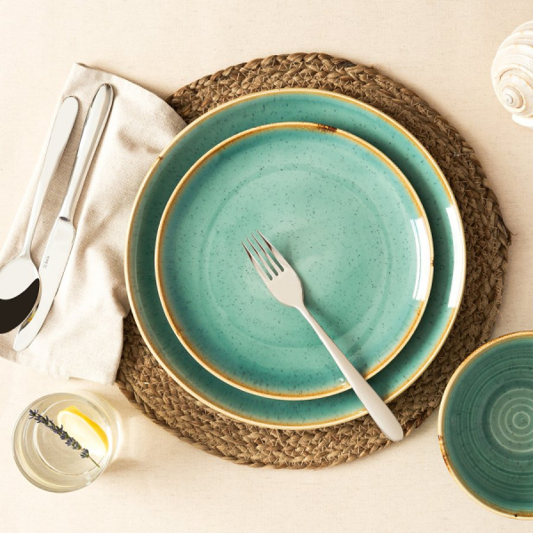 Service en porcelaine 30 pièces – Sand turquoise – Gaya