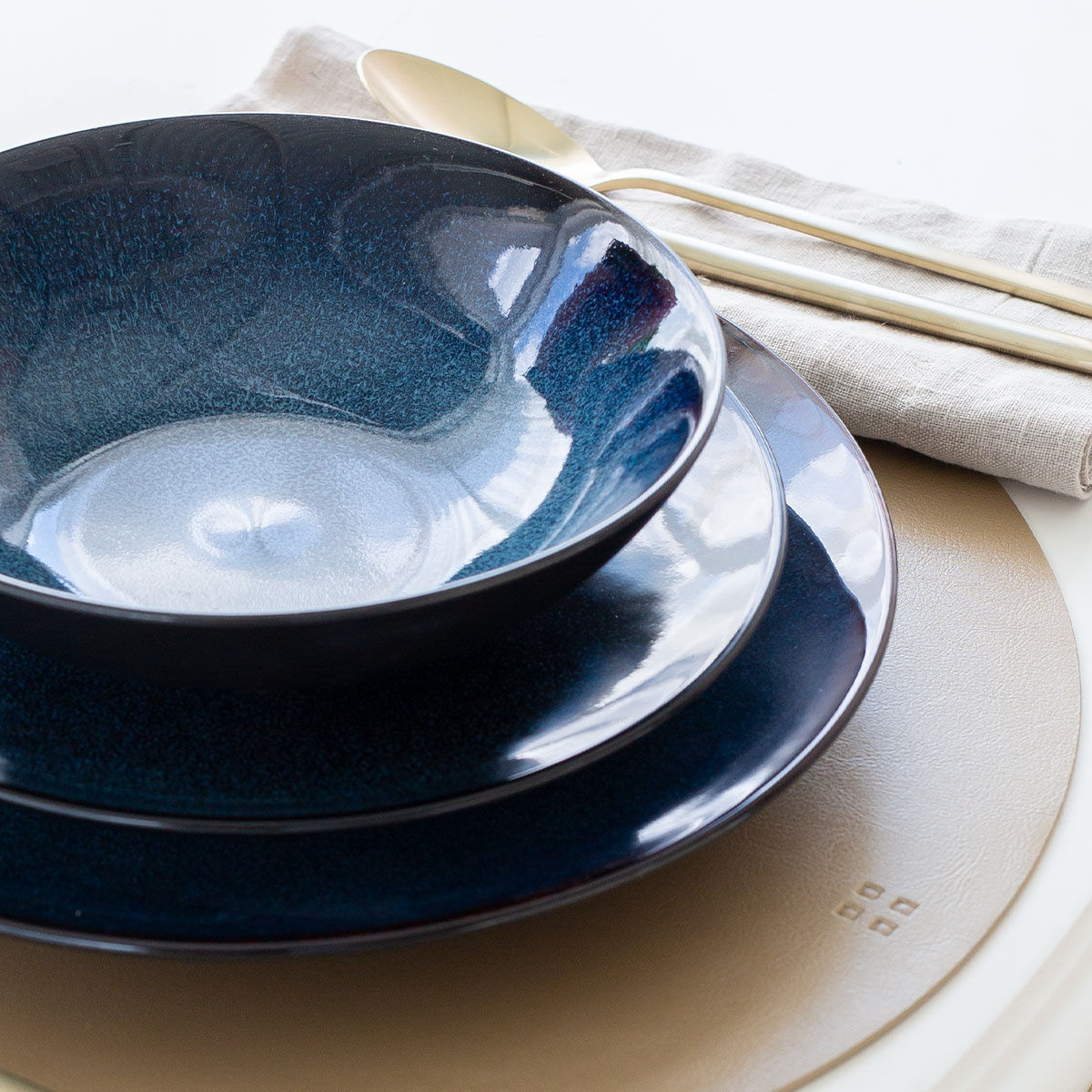 Service en porcelaine 20 pièces - Gaya Atelier Night Sky Lunasol