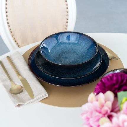 Service en porcelaine 20 pièces - Gaya Atelier Night Sky Lunasol