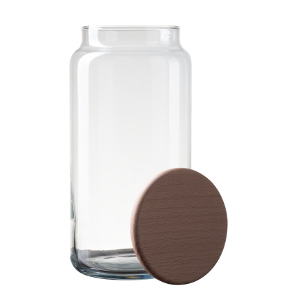 Récipient en verre avec couvercle 1,3 l | Basic Kitchen Lunasol