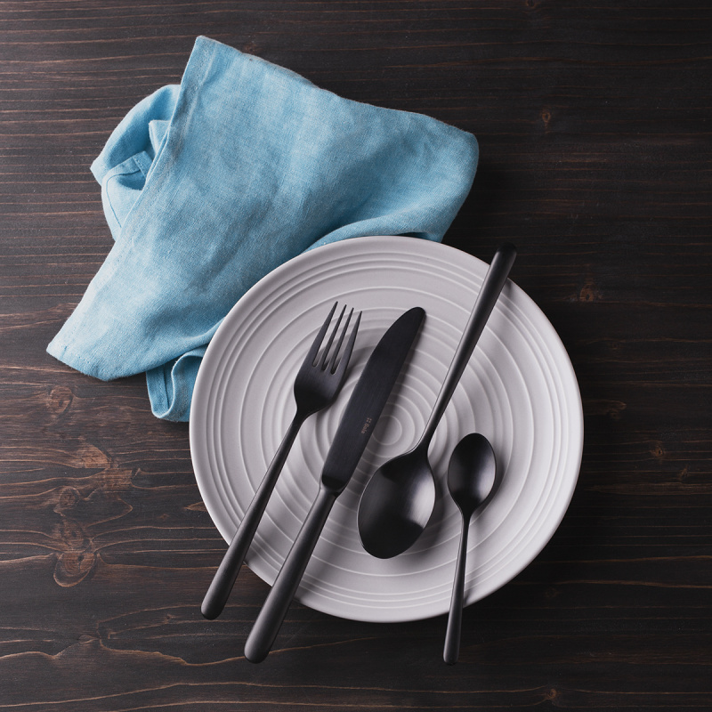 Set de couverts 24 pcs – Faro PVD Noir mat