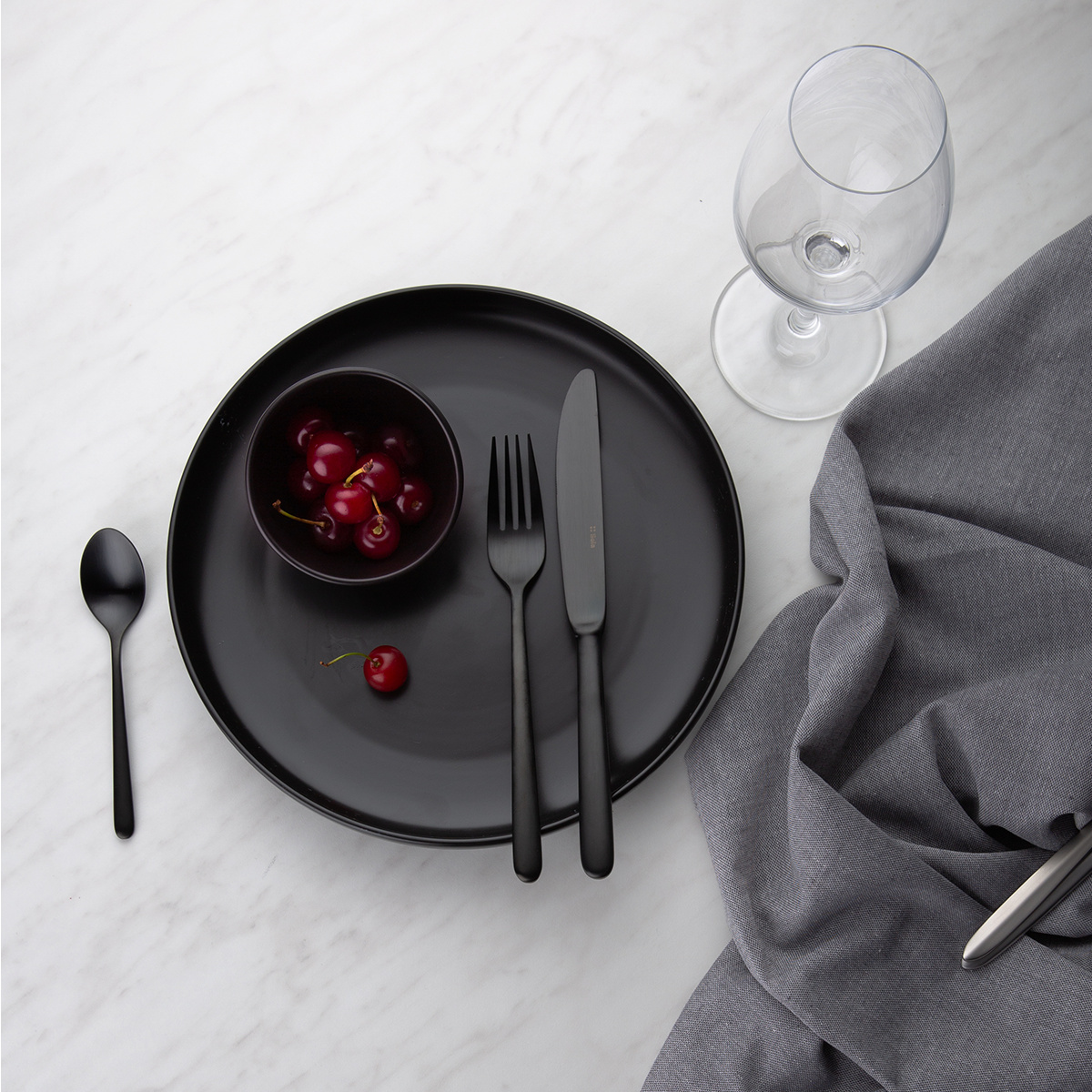 Set de couverts 24 pcs – Faro PVD Noir mat