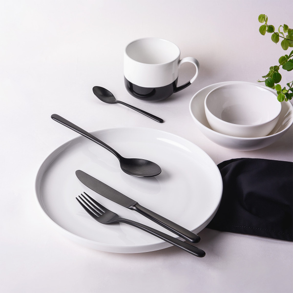 Set de couverts 24 pcs – Faro PVD Noir mat
