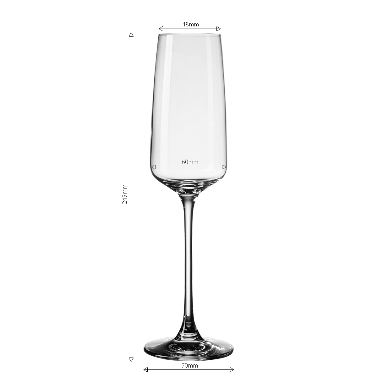 Flûtes à champagne 250 ml lot de 4 - 21st Glas Lunasol META Glass