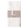 Set de 2 serviettes en lin blanc 50 x 50 cm – Gaya Ambiente