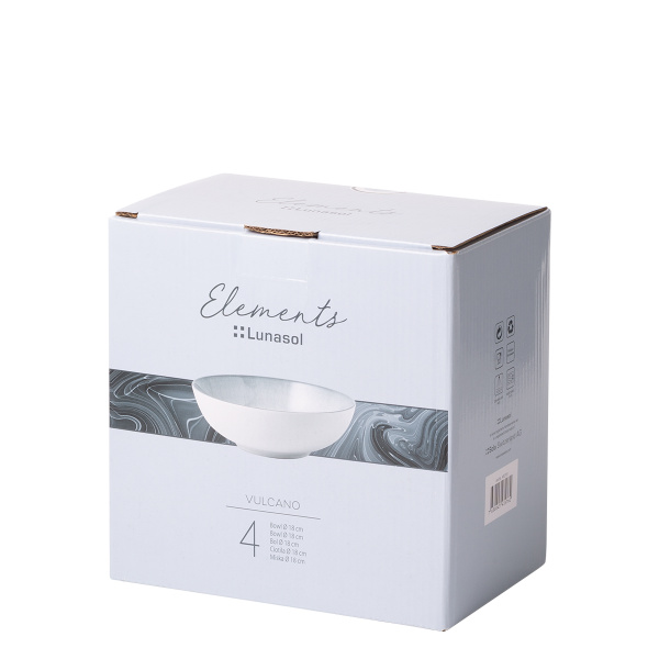 Bol 18 cm lot de 4 - Elements Vulcano