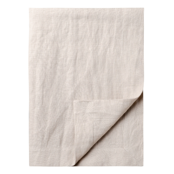 Chemin de table en lin couleur craie 50 x 140 cm - Gaya Ambiente