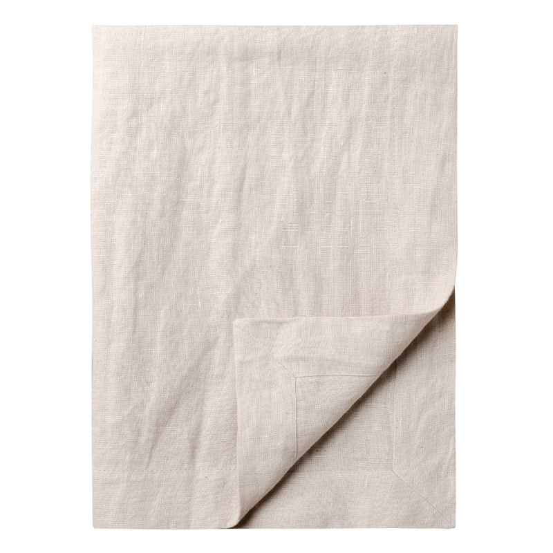 Chemin de table en lin couleur craie 50 x 140 cm - Gaya Ambiente