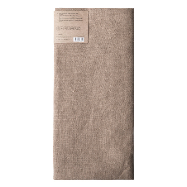 Chemin de table en lin bronze 50 x 140 cm - Gaya Ambiente