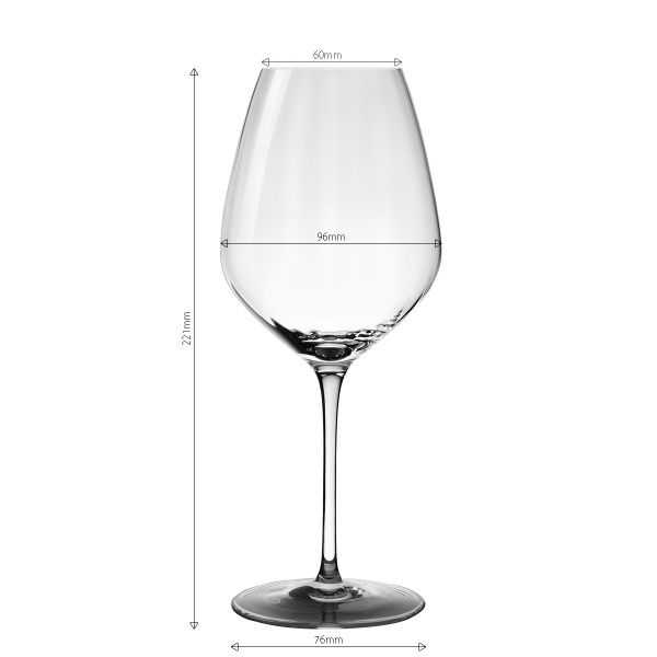 Verres à vin rouge 570 ml lot de 6 - Optima Line Glas Lunasol