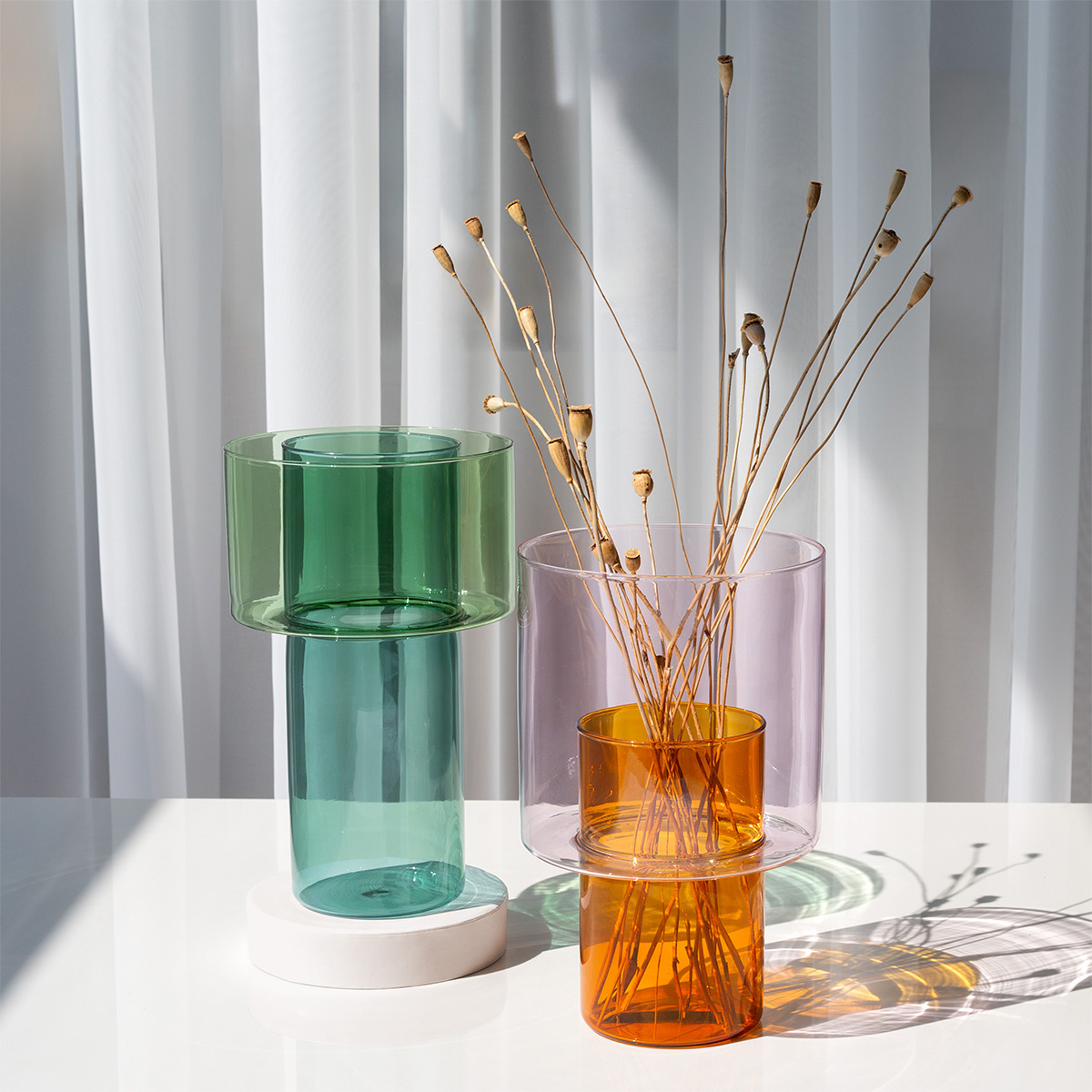 Vase B ambre-rose | Ichendorf