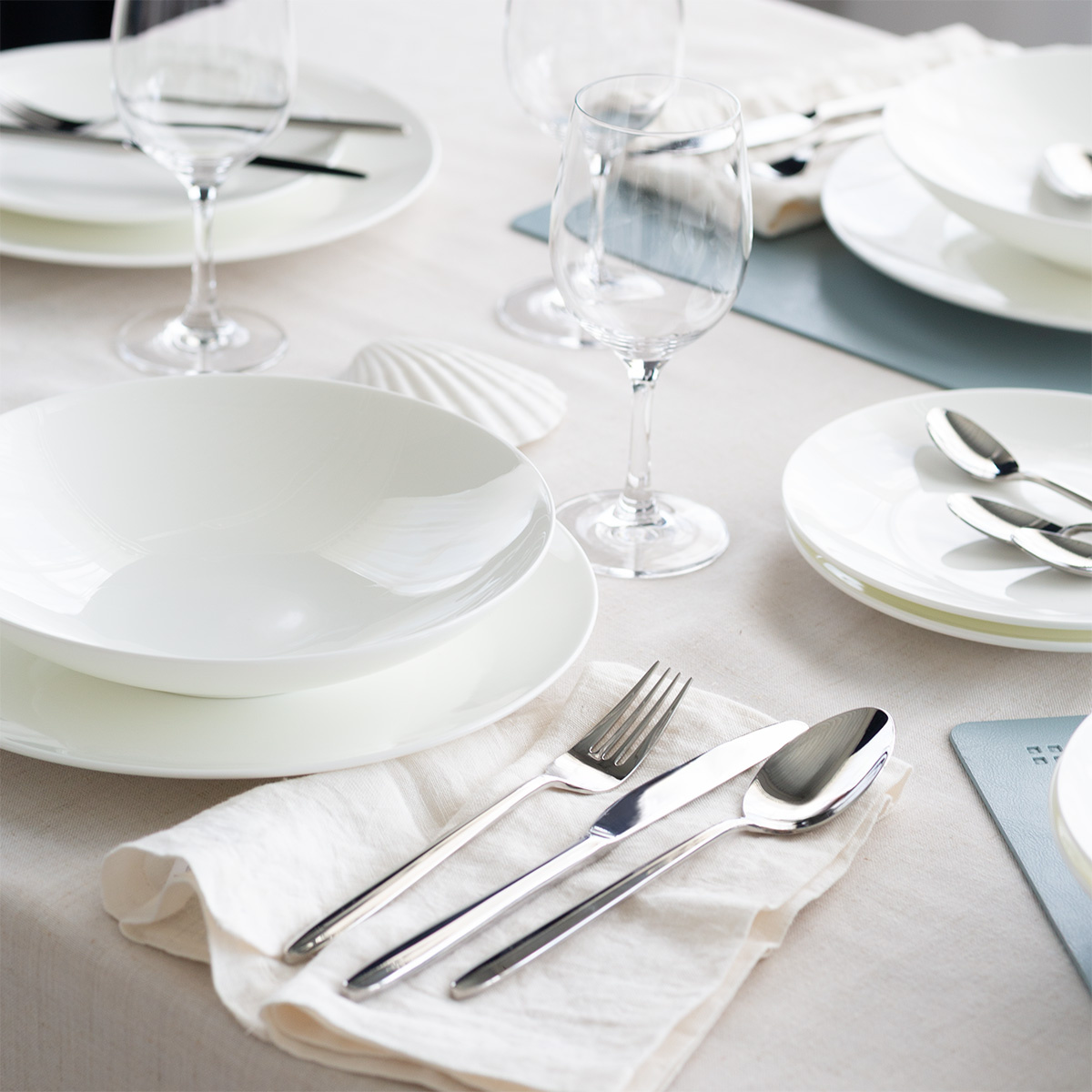 Service en porcelaine 12 pièces | Premium Platinum Line