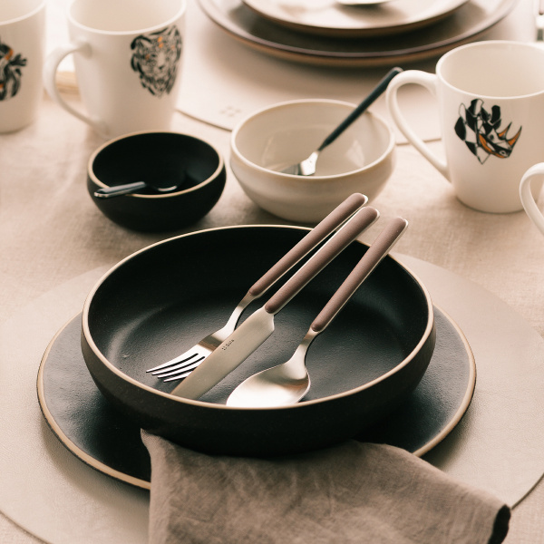 Set d'assiettes en céramique 18 pièces - Gaya Elements Terra North