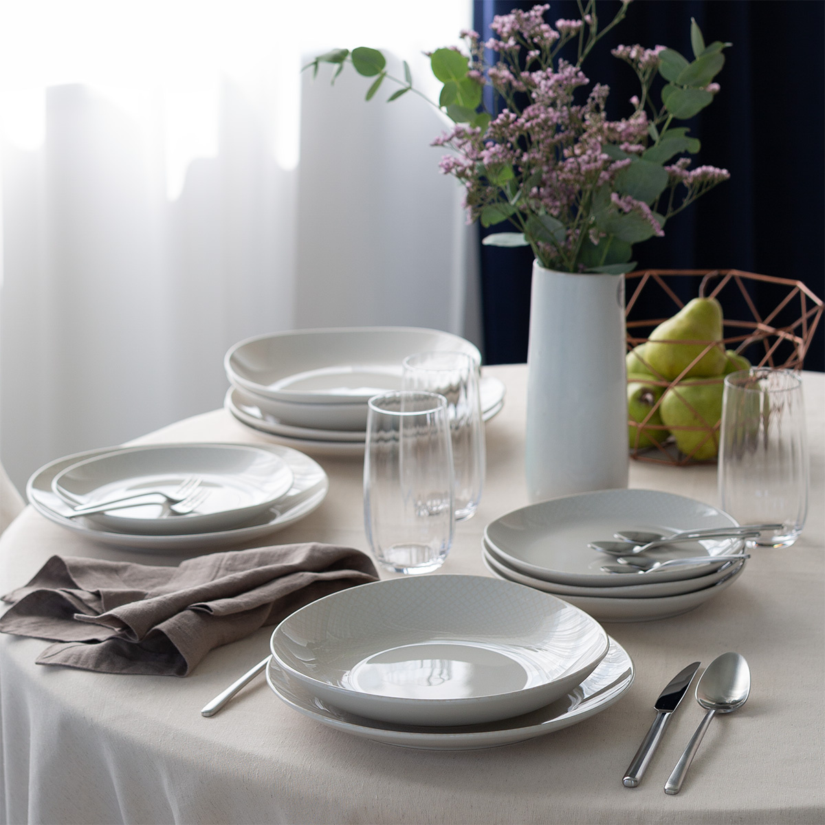 Assiettes creuses Coupe 25 cm 4 pcs | Elements North