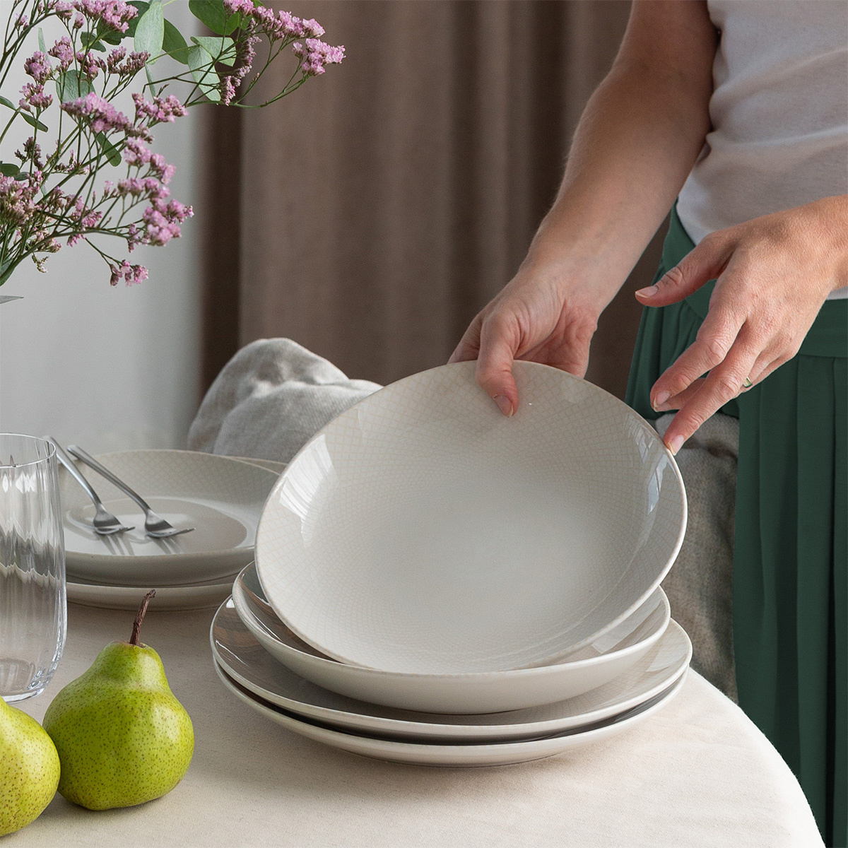 Assiettes creuses Coupe 25 cm 4 pcs | Elements North