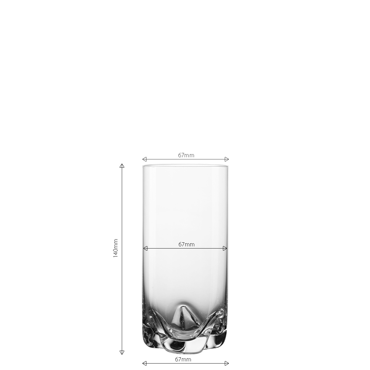 Verres Tumbler 350 ml set de 4 - Anno Glas Lunasol META Glass