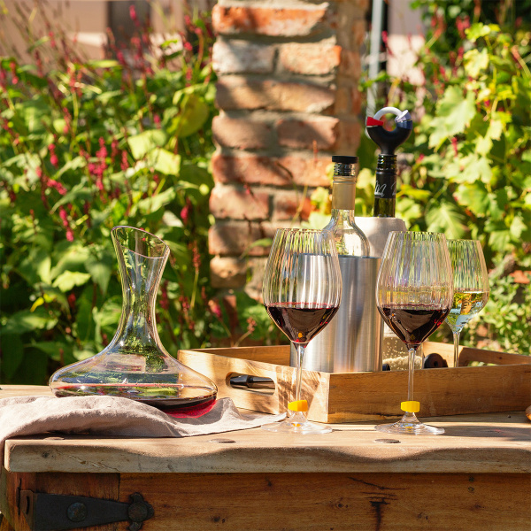 Bouchon à vin et 8 marqueurs de verres | Lunasol